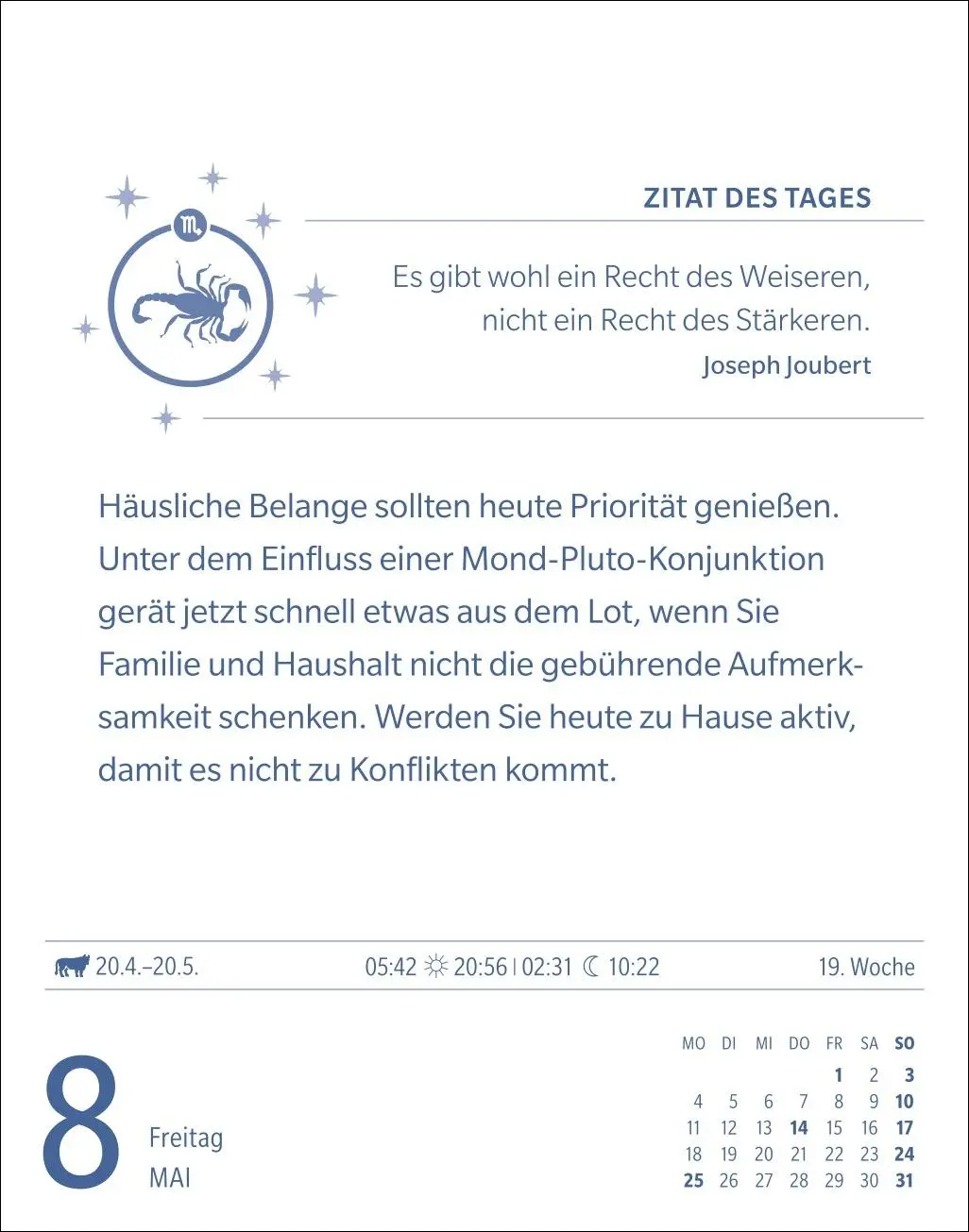 Bild: 9783840035975 | Skorpion Sternzeichenkalender 2026 - Tagesabreißkalender - Ihr...