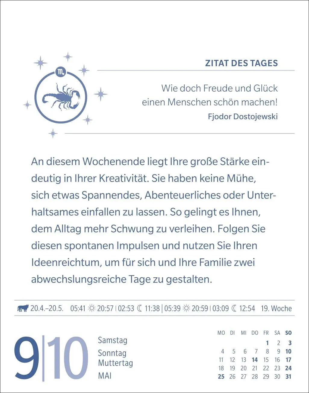 Bild: 9783840035975 | Skorpion Sternzeichenkalender 2026 - Tagesabreißkalender - Ihr...