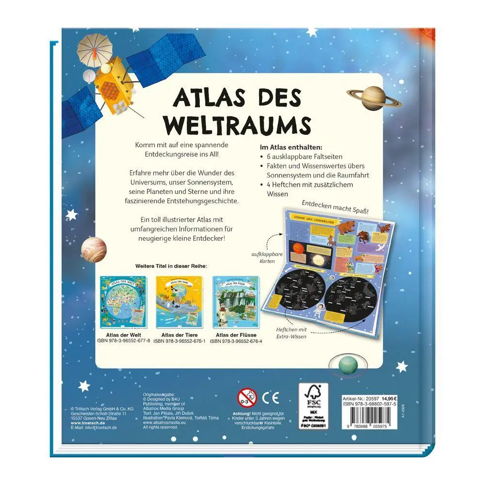 Bild: 9783988025975 | TRÖTSCH - Kinderatlas Das große Entdeckerbuch Atlas des Weltraums...
