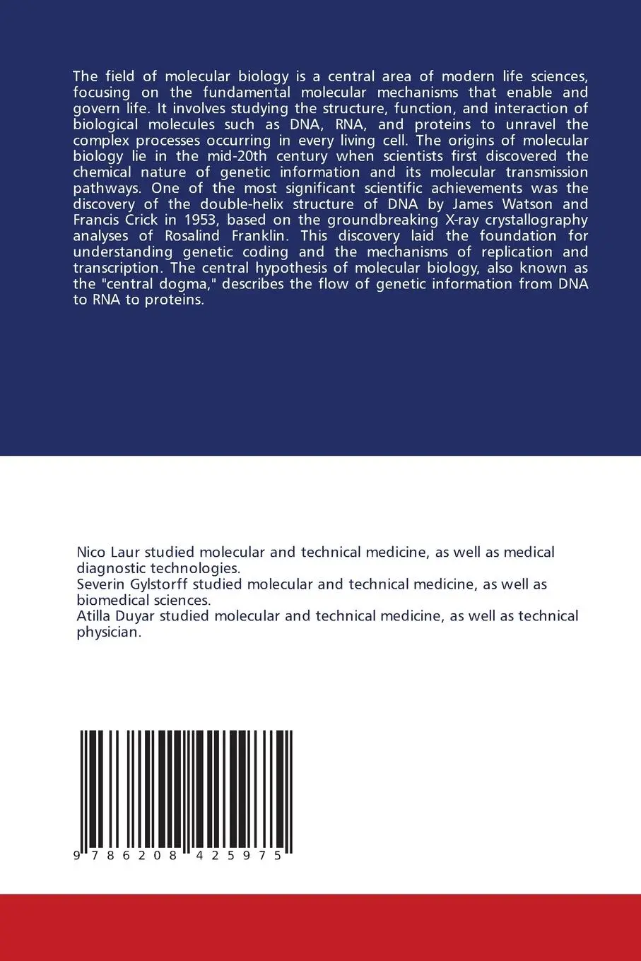 Rückseite: 9786208425975 | Basics in molecular biology | Nico Laur (u. a.) | Taschenbuch | 2025