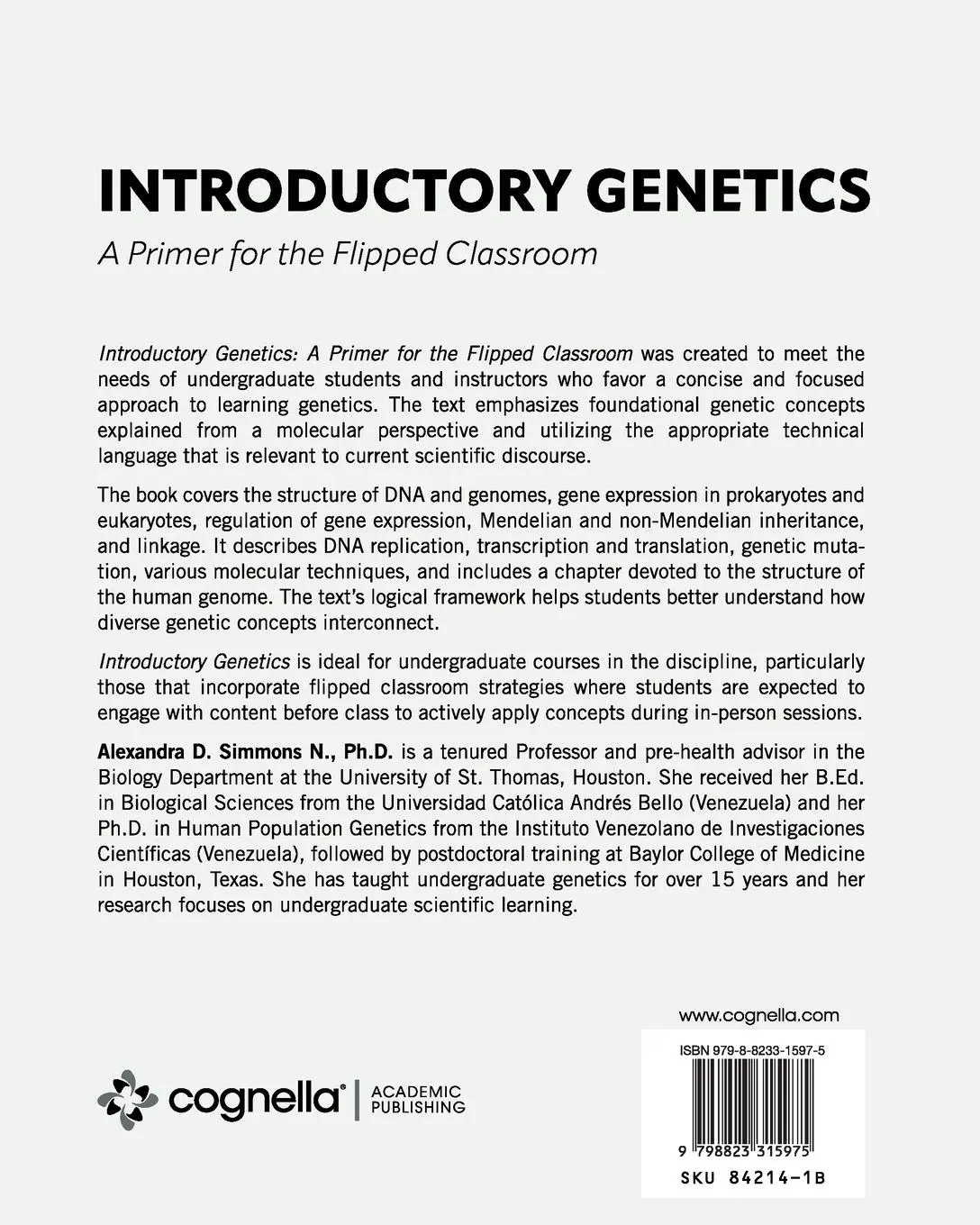 Rückseite: 9798823315975 | Introductory Genetics | A Primer for the Flipped Classroom | N | Buch