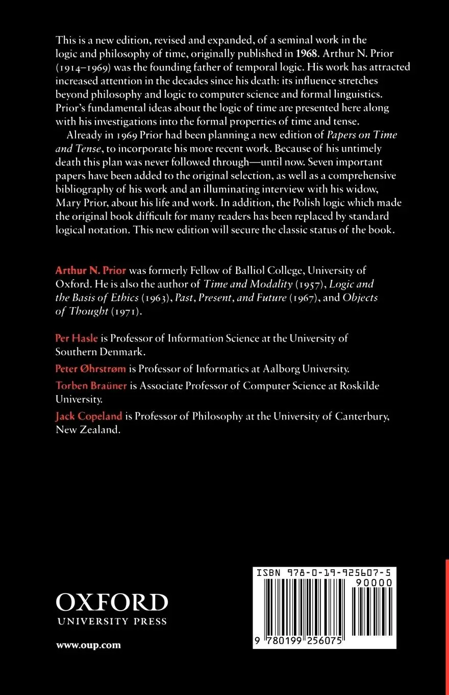 Rückseite: 9780199256075 | Papers on Time and Tense | A. N. Prior | Taschenbuch | Englisch | 2003