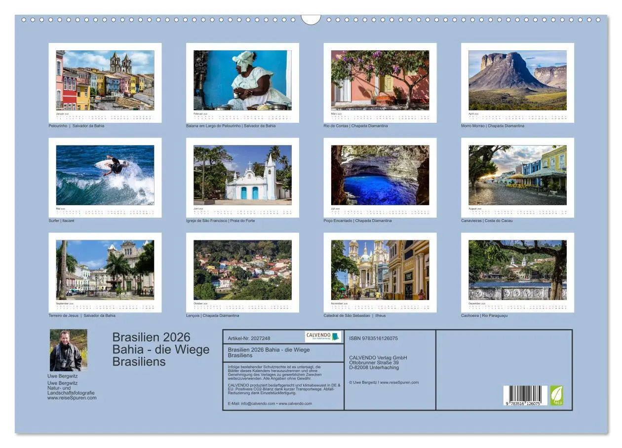 Bild: 9783516126075 | Brasilien 2026 Bahia - die Wiege Brasiliens (Wandkalender 2026 DIN...