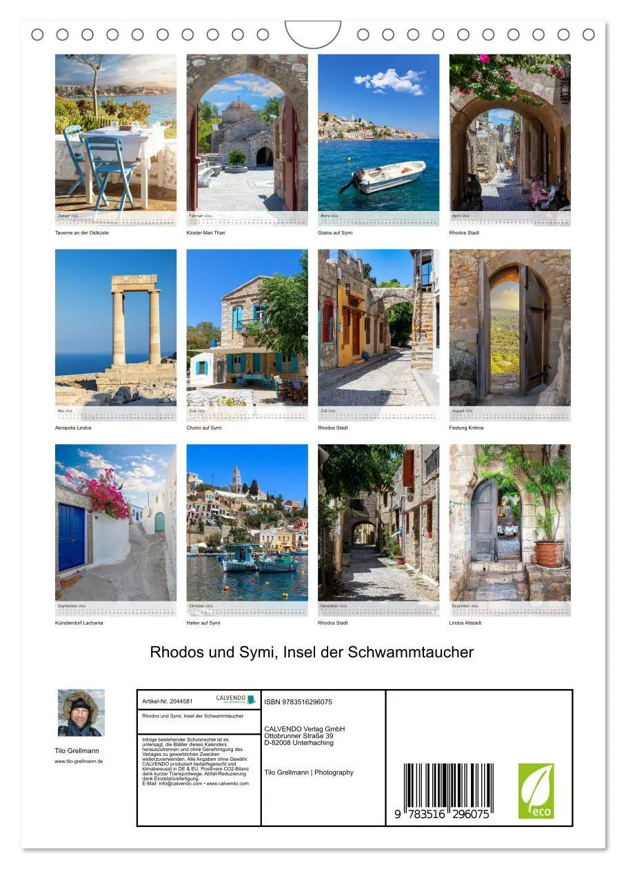 Bild: 9783516296075 | Rhodos und Symi, Insel der Schwammtaucher (Wandkalender 2026 DIN A4...