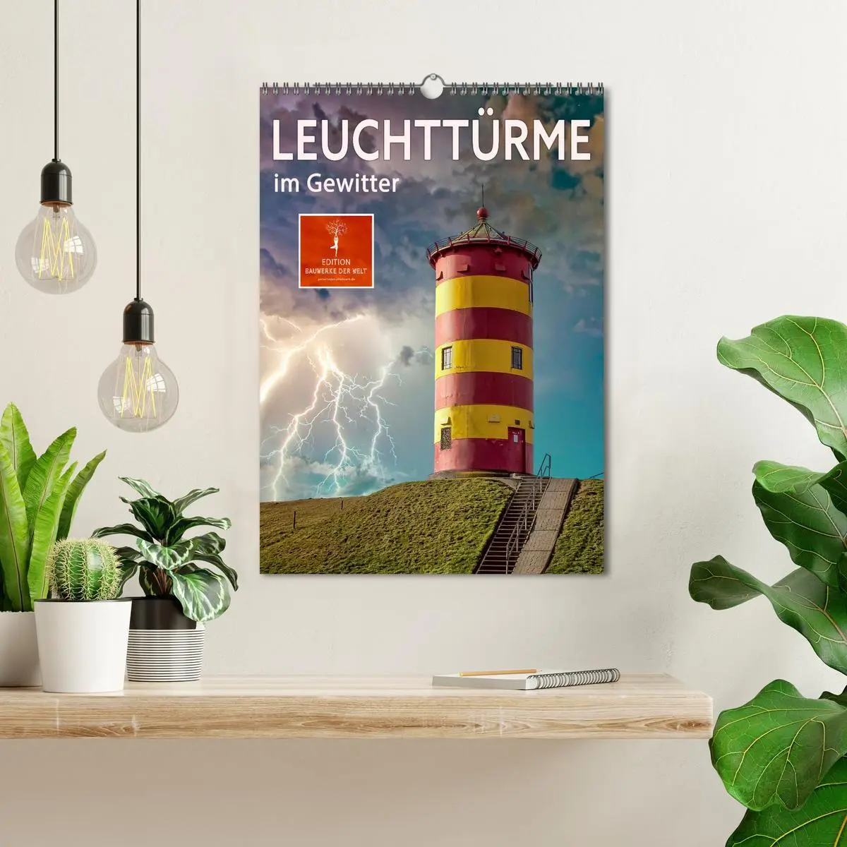 Bild: 9783516366075 | Leuchttürme im Gewitter (Wandkalender 2026 DIN A3 hoch), CALVENDO...