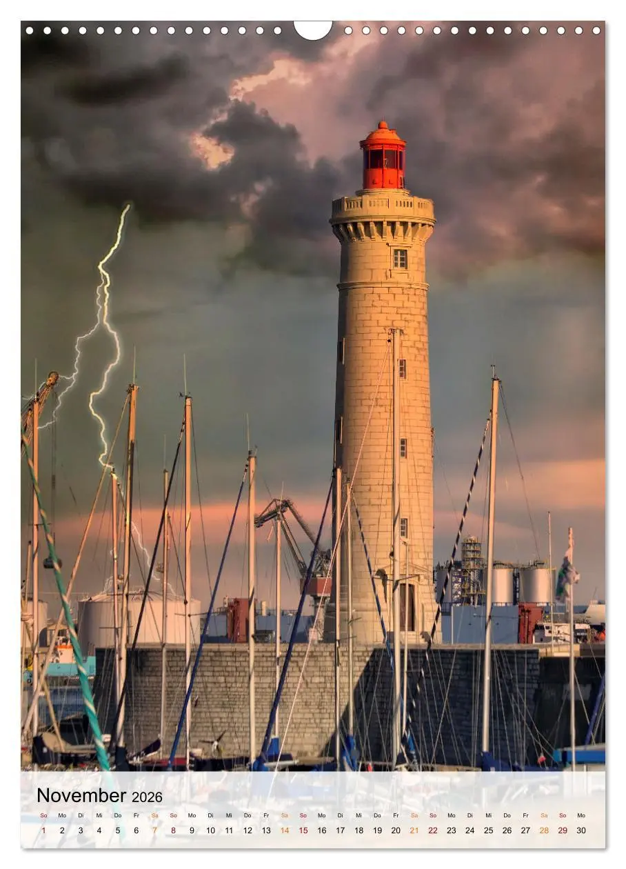 Bild: 9783516366075 | Leuchttürme im Gewitter (Wandkalender 2026 DIN A3 hoch), CALVENDO...