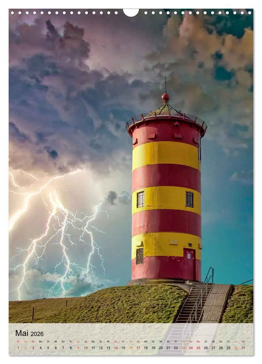 Bild: 9783516366075 | Leuchttürme im Gewitter (Wandkalender 2026 DIN A3 hoch), CALVENDO...