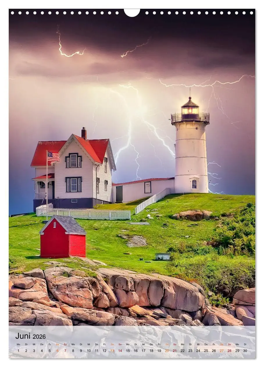 Bild: 9783516366075 | Leuchttürme im Gewitter (Wandkalender 2026 DIN A3 hoch), CALVENDO...