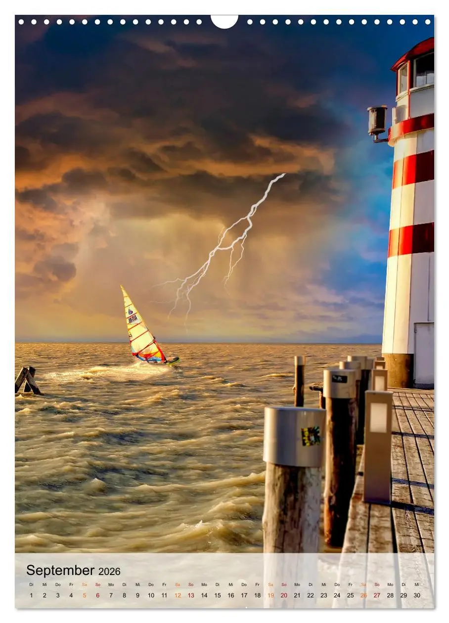 Bild: 9783516366075 | Leuchttürme im Gewitter (Wandkalender 2026 DIN A3 hoch), CALVENDO...