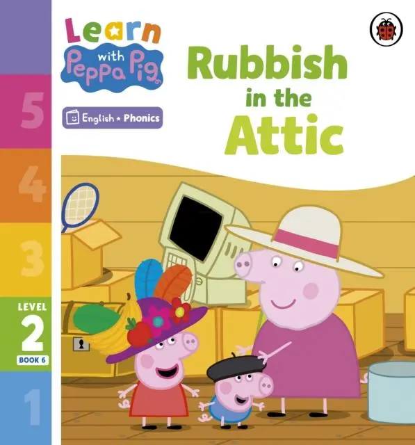 Cover: 9780241576175 | Learn with Peppa Phonics Level 2 Book 6 - Rubbish in the Attic...