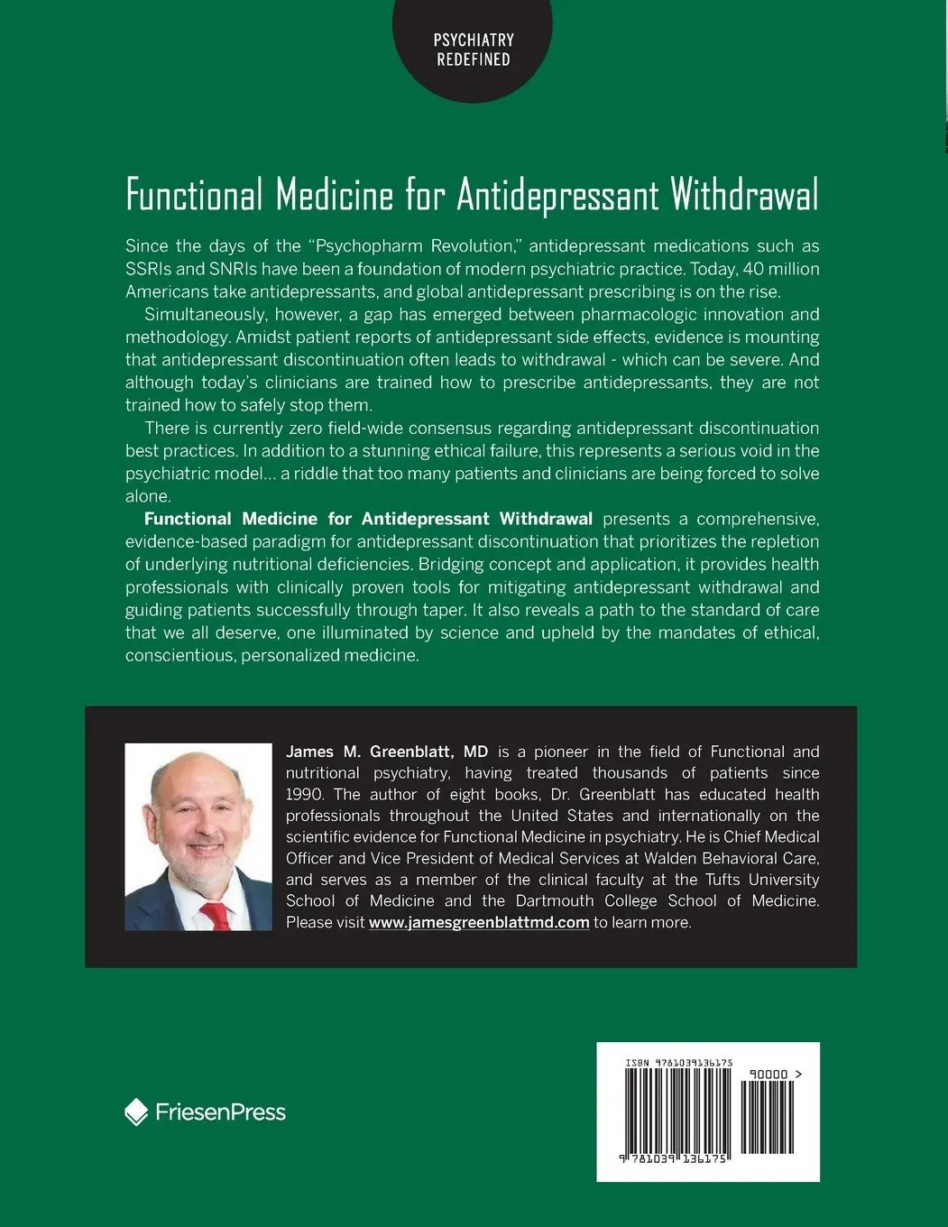 Rückseite: 9781039136175 | Functional Medicine for Antidepressant Withdrawal | Greenblatt (u. a.)