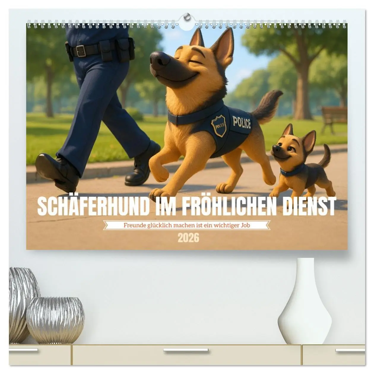 Cover: 9783516596175 | Schäferhund im fröhlichen Dienst (hochwertiger Premium Wandkalender...