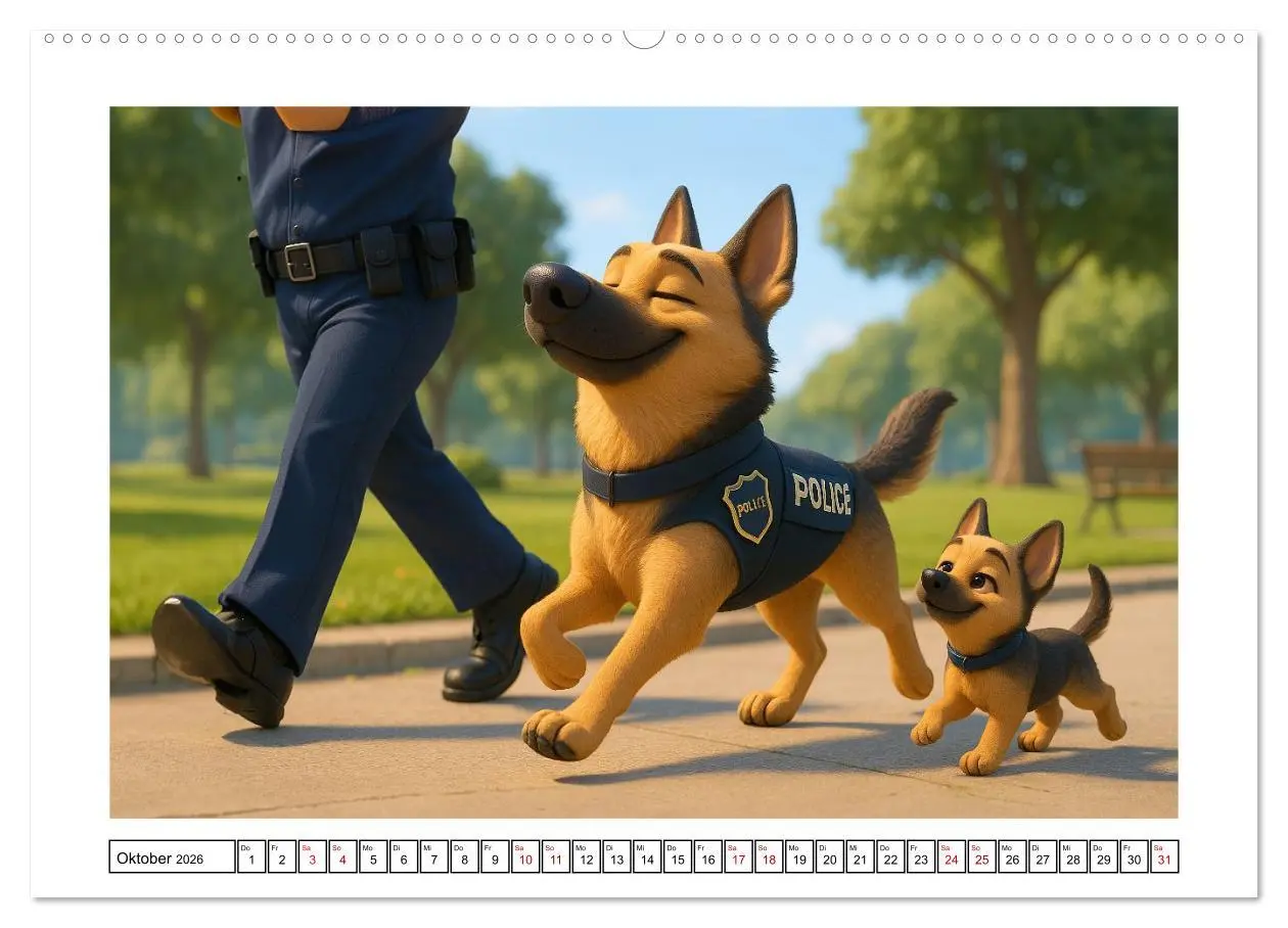 Bild: 9783516596175 | Schäferhund im fröhlichen Dienst (hochwertiger Premium Wandkalender...
