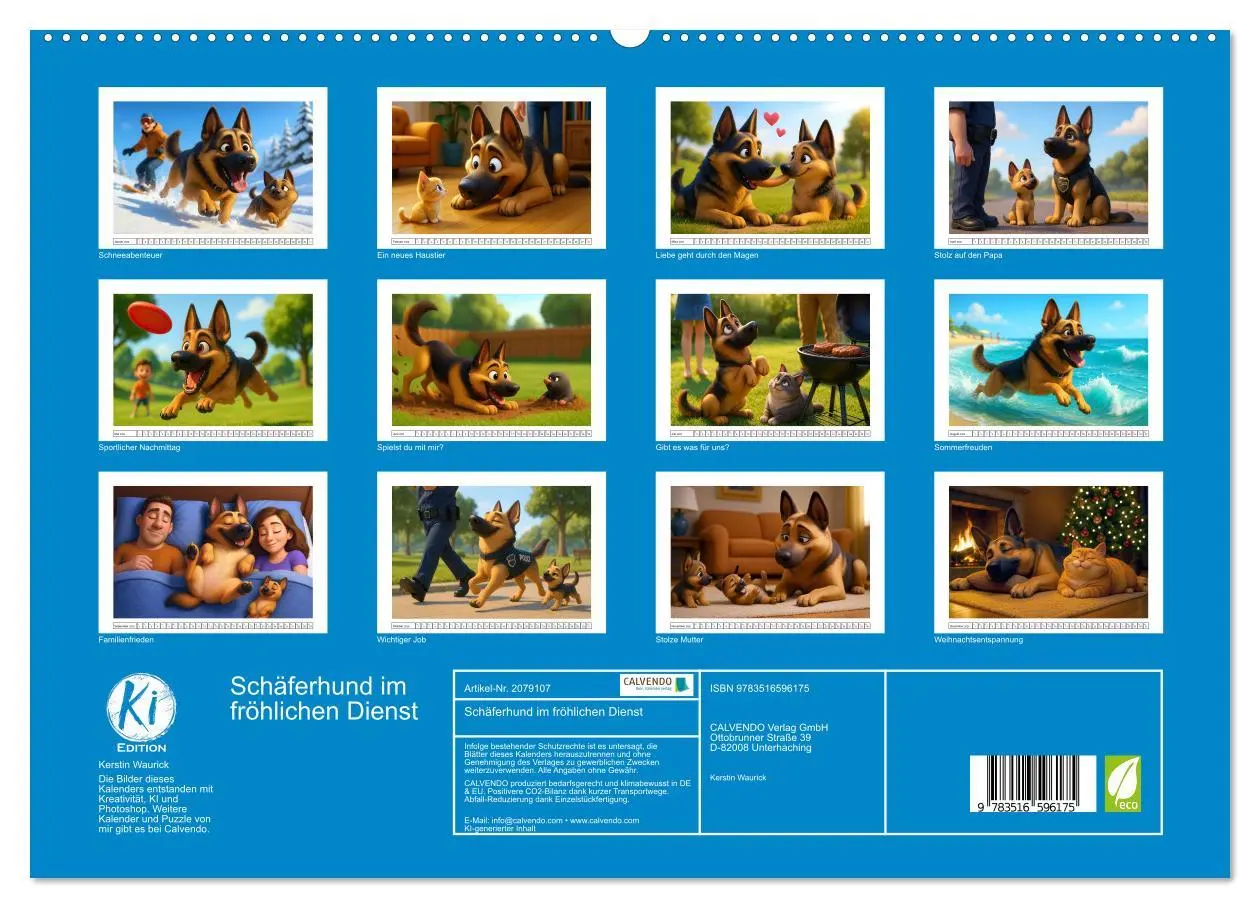Bild: 9783516596175 | Schäferhund im fröhlichen Dienst (hochwertiger Premium Wandkalender...
