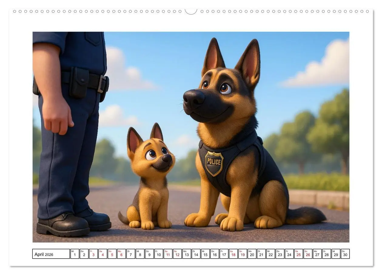 Bild: 9783516596175 | Schäferhund im fröhlichen Dienst (hochwertiger Premium Wandkalender...