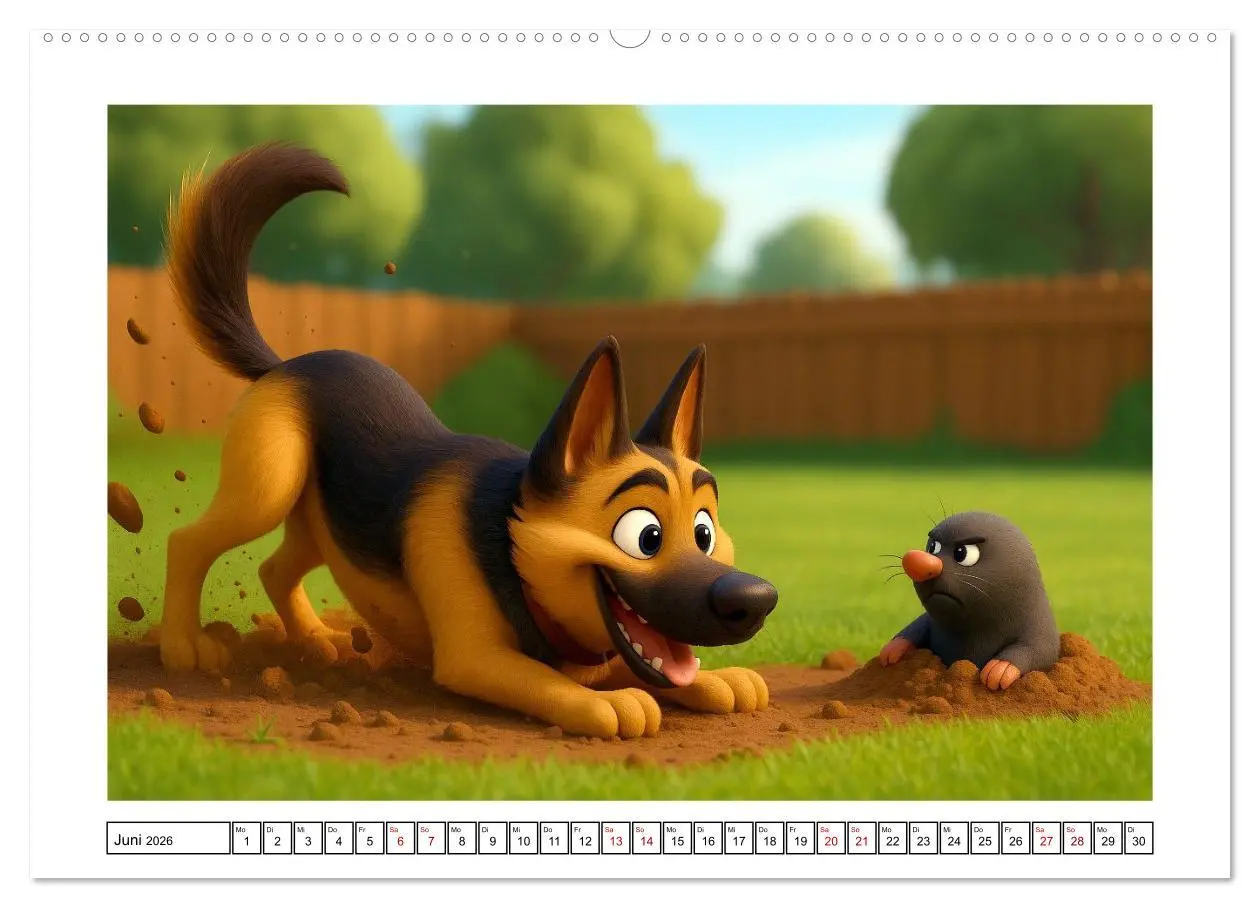Bild: 9783516596175 | Schäferhund im fröhlichen Dienst (hochwertiger Premium Wandkalender...