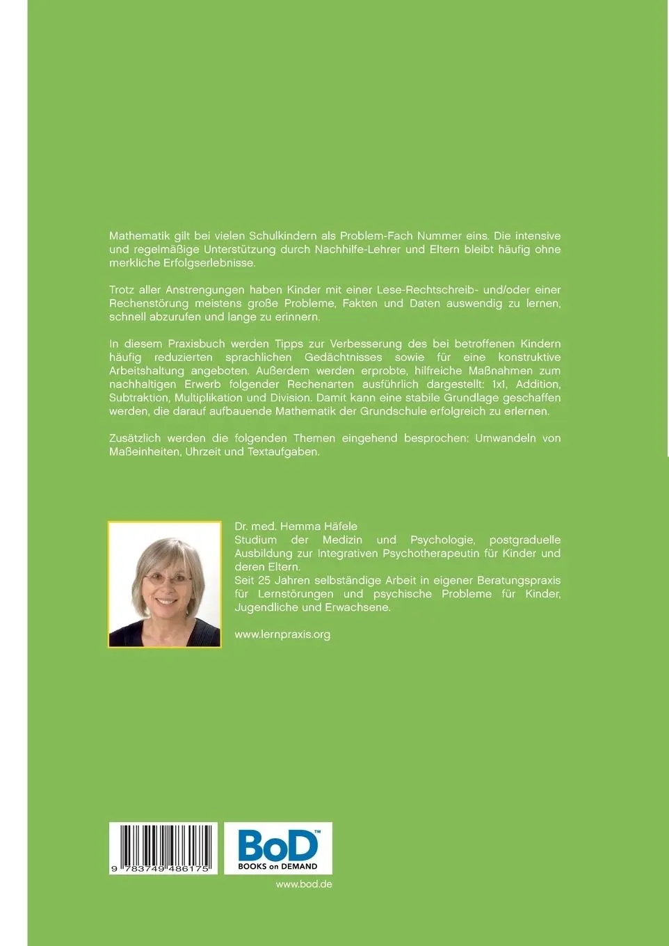 Rückseite: 9783749486175 | Grundschul-Rechnungen leicht(er) gemacht | Hemma Häfele (u. a.) | Buch