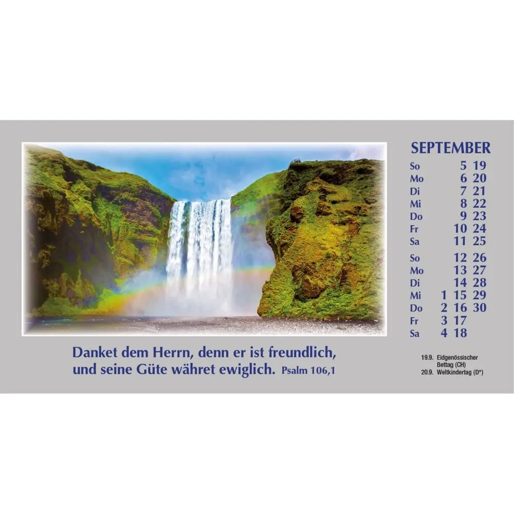Bild: 9783754886175 | Wege zur Stille 2027 | Autokalender mit Psalmworten und Farbfotos