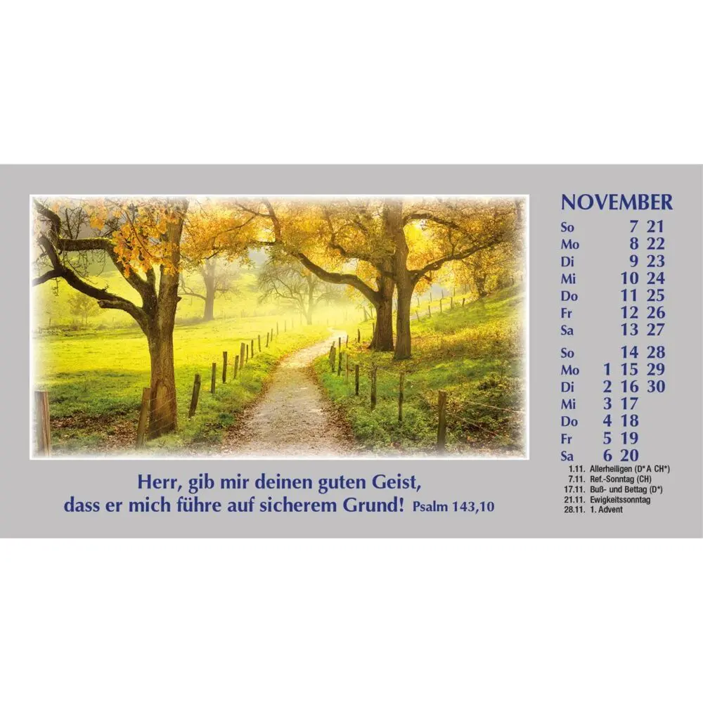 Bild: 9783754886175 | Wege zur Stille 2027 | Autokalender mit Psalmworten und Farbfotos