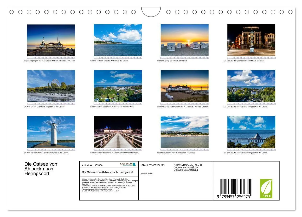 Bild: 9783457256275 | Die Ostsee von Ahlbeck nach Heringsdorf (Wandkalender 2026 DIN A4...