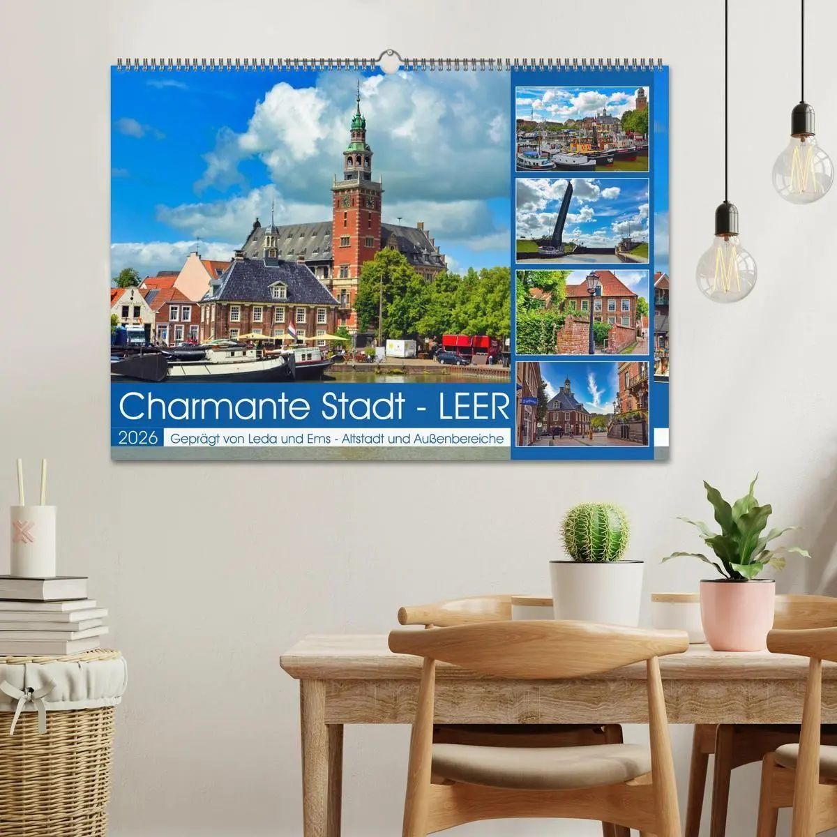 Bild: 9783516656275 | Charmante Stadt - LEER (Wandkalender 2026 DIN A2 quer), CALVENDO...
