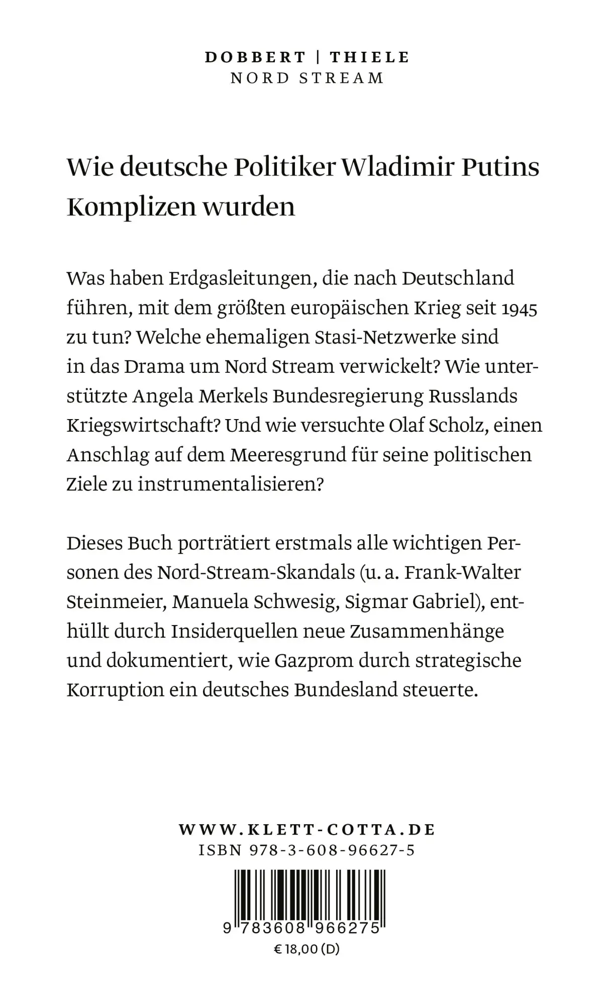 Rückseite: 9783608966275 | Nord Stream | Wie Deutschland Putins Krieg bezahlt SPIEGEL-Bestseller