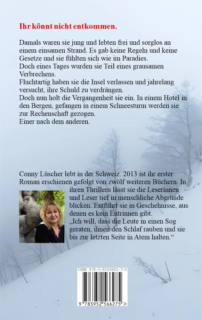 Rückseite: 9783952566275 | Nur noch Stille | Conny Lüscher | Taschenbuch | 324 S. | Deutsch