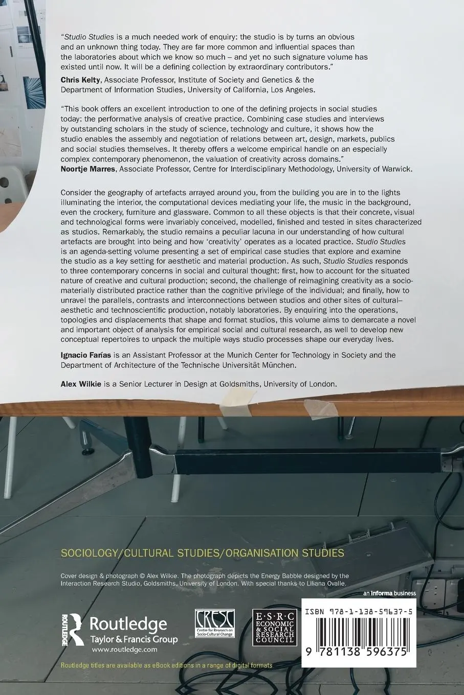 Rückseite: 9781138596375 | Studio Studies | Operations, Topologies &amp; Displacements | Taschenbuch