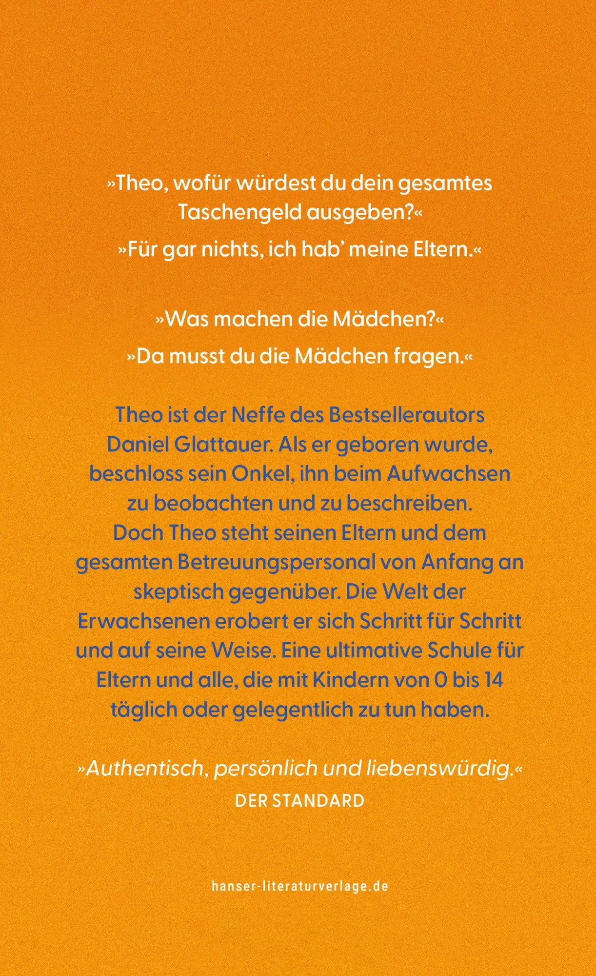 Bild: 9783446286375 | Theo | Antworten aus dem Kinderzimmer | Daniel Glattauer | Taschenbuch