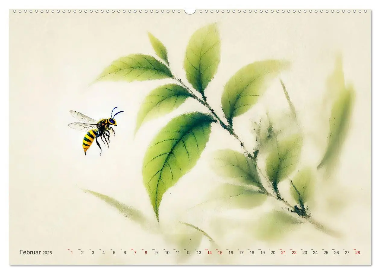 Bild: 9783457316375 | Zen der Natur - Pflanzen und Insekten im Stile der Tuschmalerei...