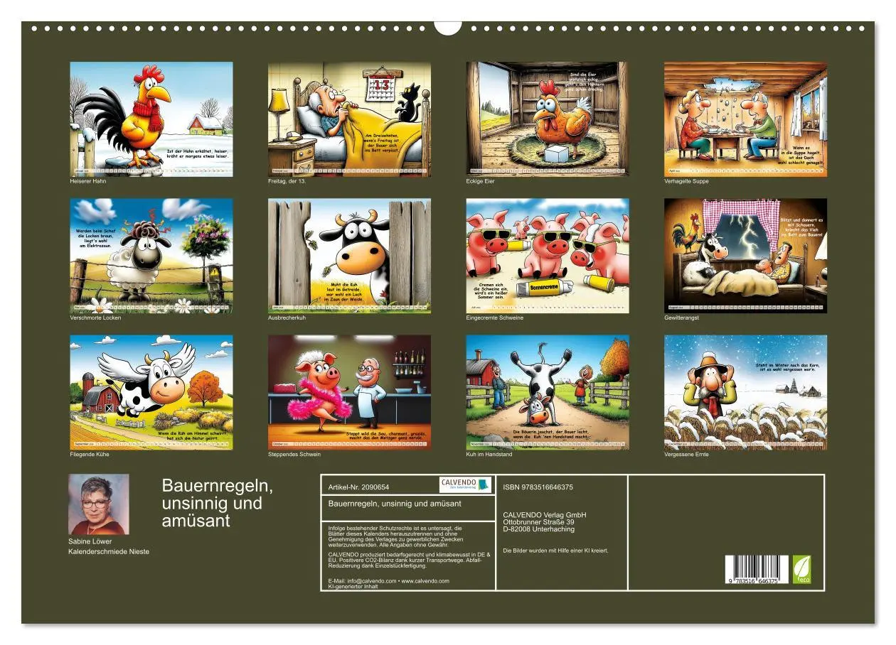 Bild: 9783516646375 | Bauernregeln, unsinnig und amüsant (Wandkalender 2026 DIN A2 quer),...