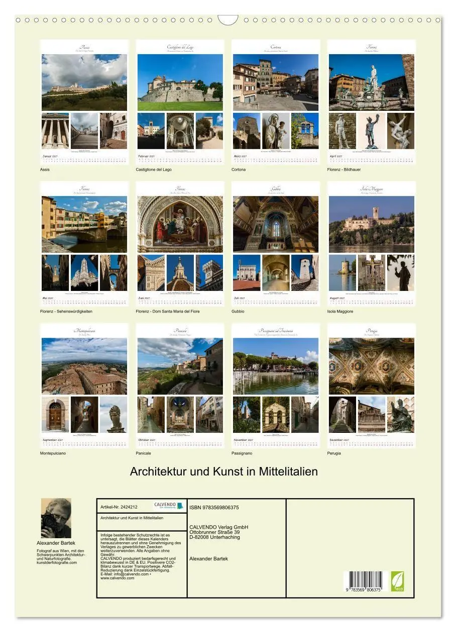 Bild: 9783569806375 | Architektur und Kunst in Mittelitalien (Wandkalender 2027 DIN A2...