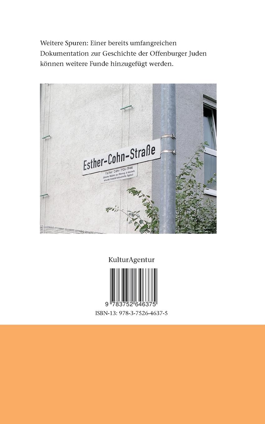 Rückseite: 9783752646375 | Das jüdische Offenburg | Weitere Spuren | Martin Ruch | Taschenbuch
