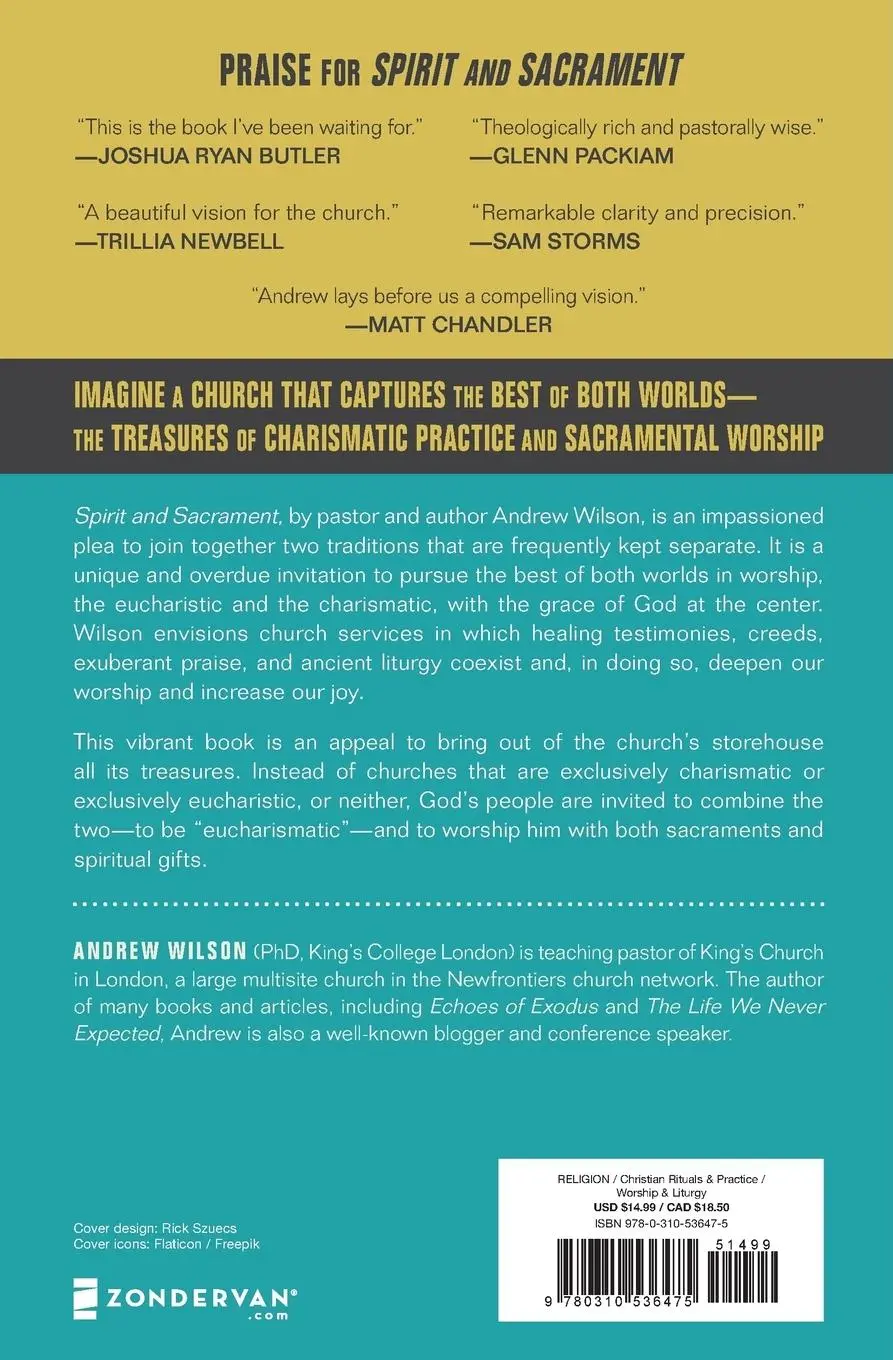 Rückseite: 9780310536475 | Spirit and Sacrament | An Invitation to Eucharismatic Worship | Wilson