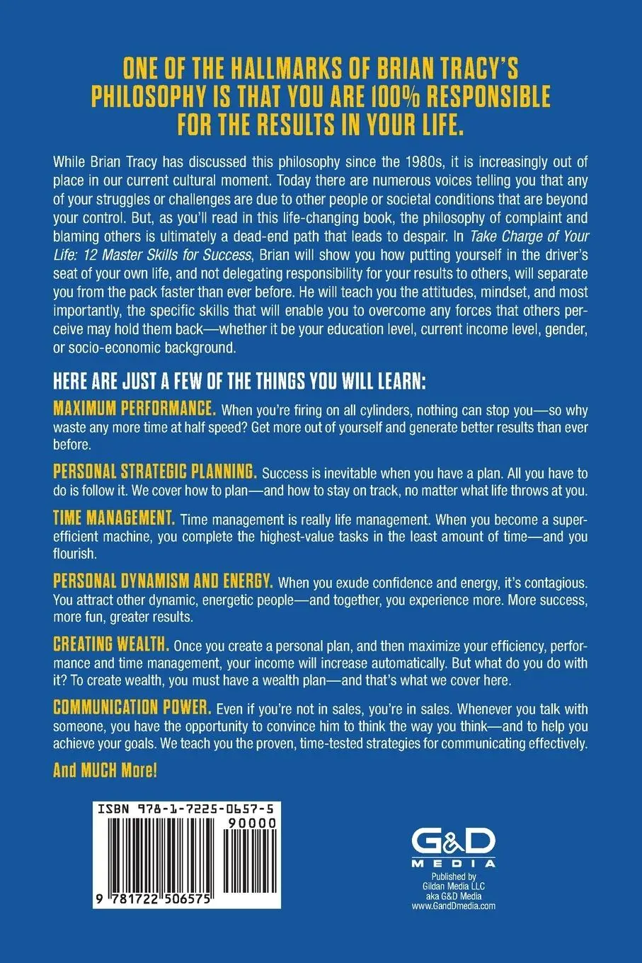 Rückseite: 9781722506575 | Take Charge of Your Life | The 12 Master Skills for Success | Tracy