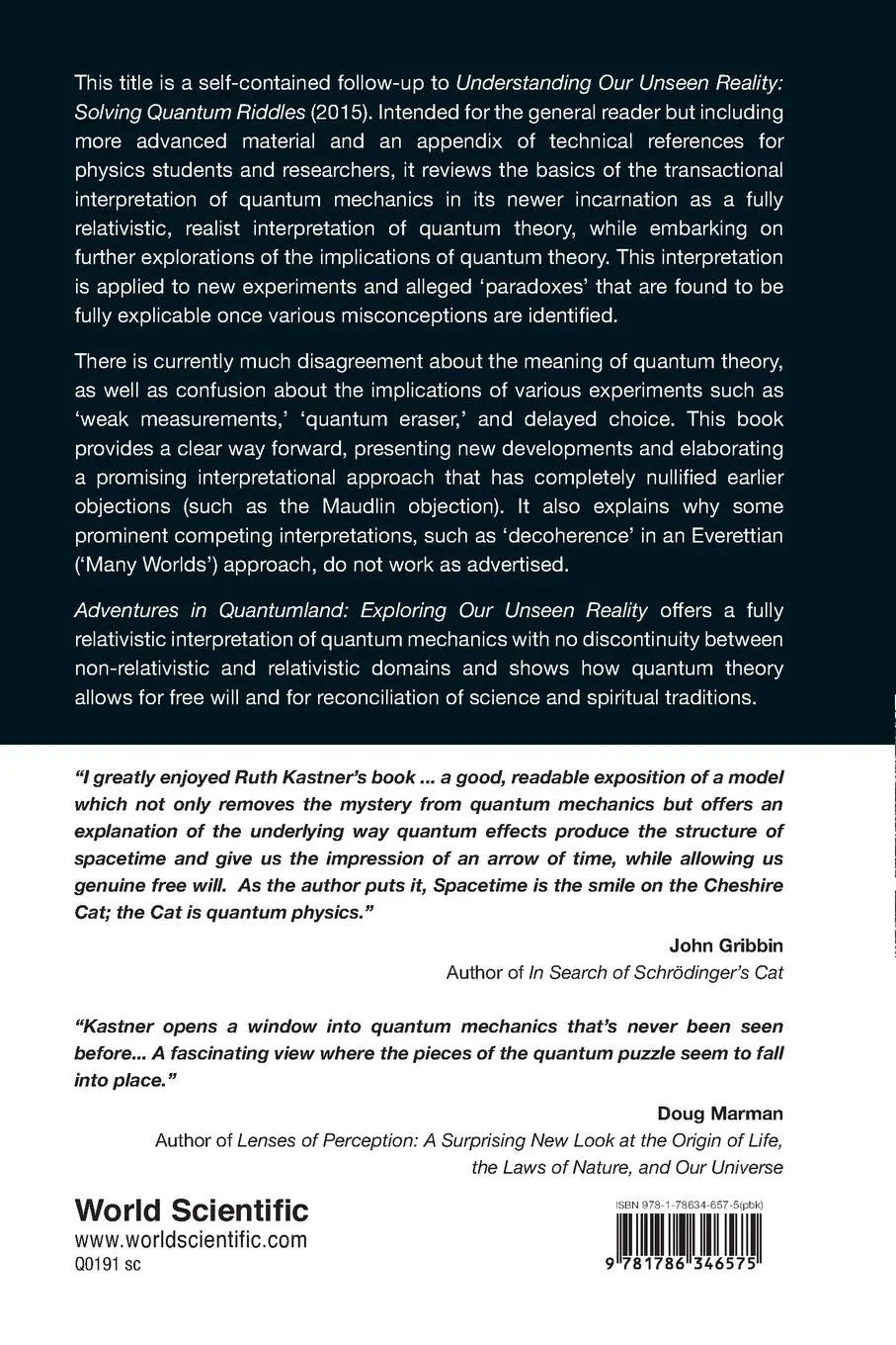 Rückseite: 9781786346575 | ADVENTURES IN QUANTUMLAND | EXPLORING OUR UNSEEN REALITY | Kastner