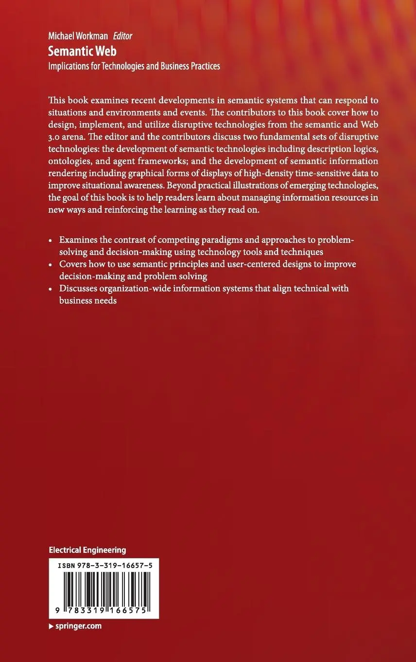 Rückseite: 9783319166575 | Semantic Web | Implications for Technologies and Business Practices