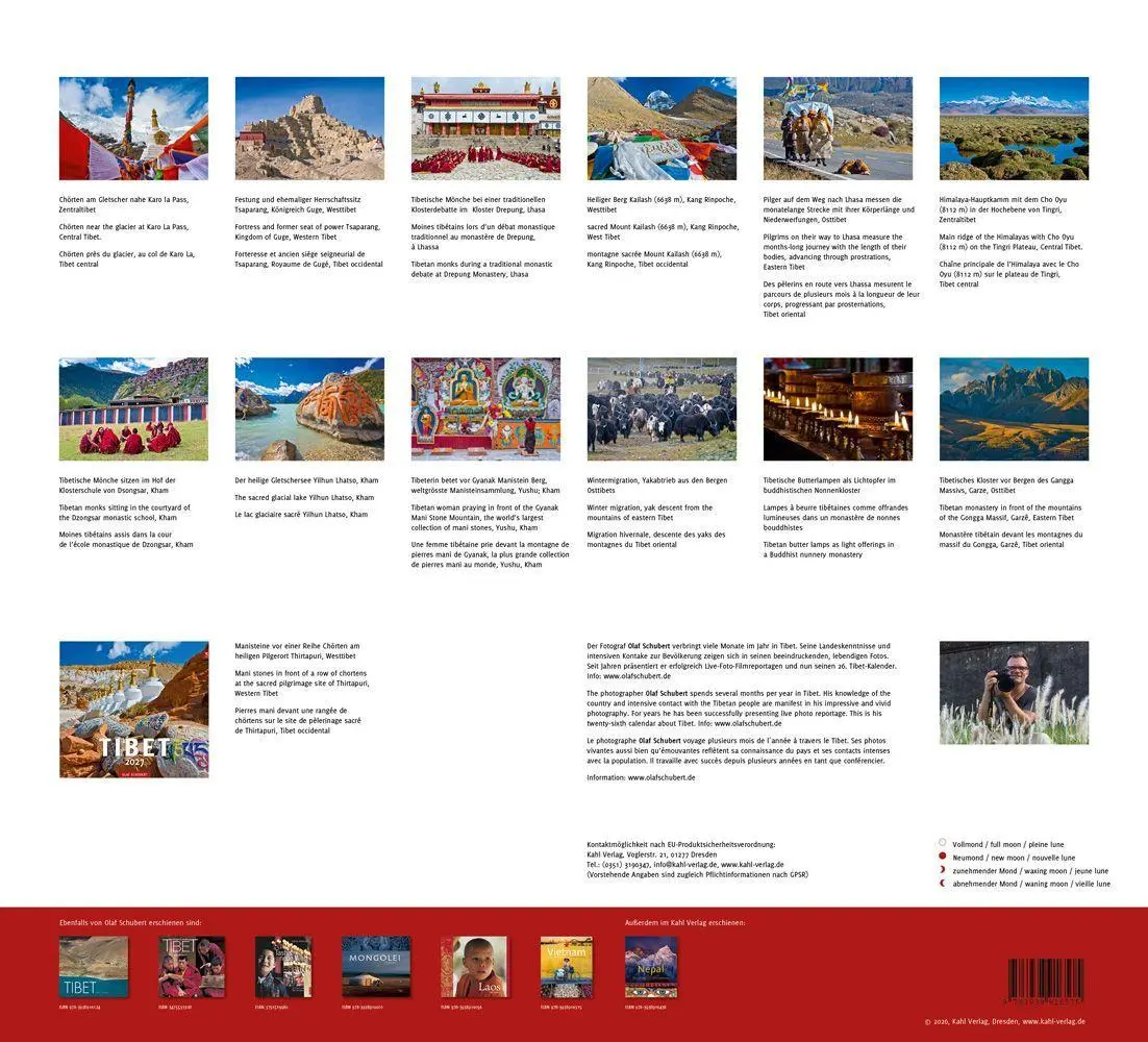 Bild: 9783938916575 | Tibet 2027 | Premium-Wandkalender Großformat 48,5 x 44cm | Schubert