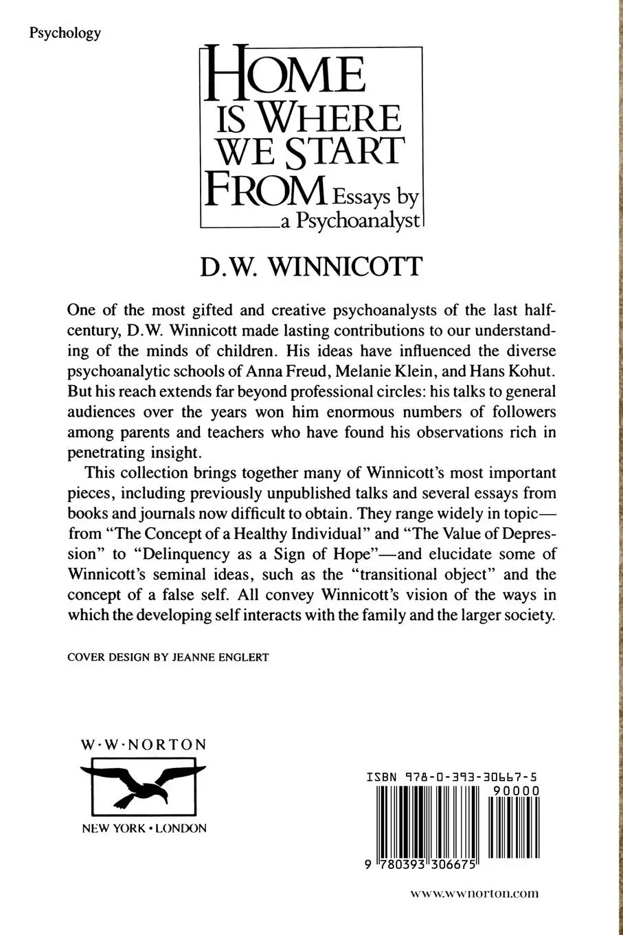 Rückseite: 9780393306675 | Home Is Where We Start from | Essays by a Psychoanalyst | Taschenbuch