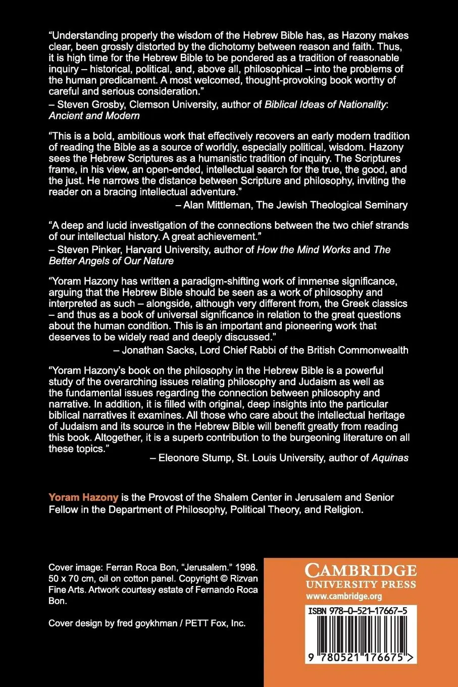 Rückseite: 9780521176675 | The Philosophy of Hebrew Scripture | Yoram Hazony | Taschenbuch | 2016