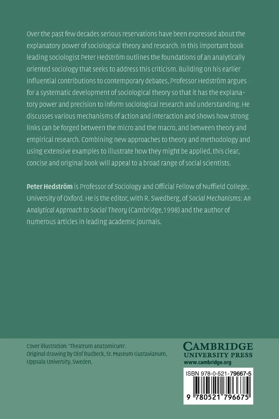 Rückseite: 9780521796675 | Dissecting the Social | Peter Hedstrom | Taschenbuch | Englisch | 2010