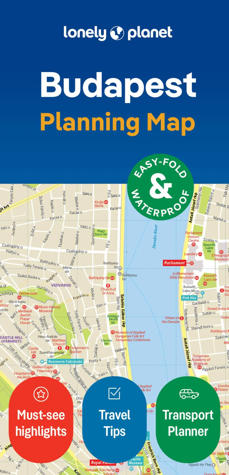 Cover: 9781787016675 | Lonely Planet Budapest City Map | (Land-)Karte | Karte/Landkarte