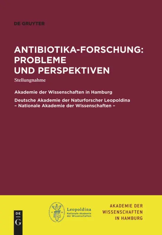 Cover: 9783110306675 | Antibiotika-Forschung: Probleme und Perspektiven | Stellungnahme | IX