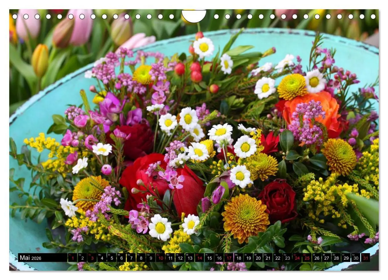 Bild: 9783516096675 | Bunte Sträuße (Wandkalender 2026 DIN A4 quer), CALVENDO Monatskalender