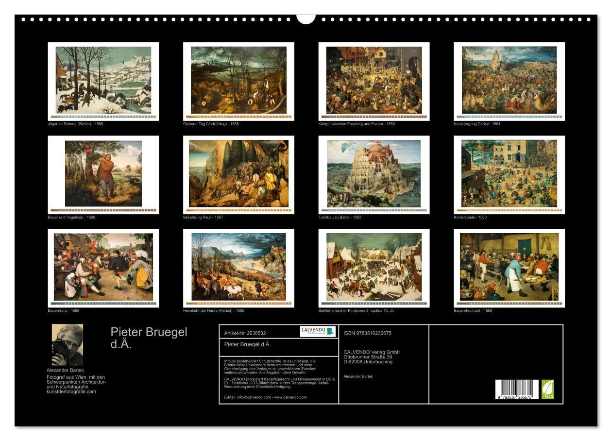 Bild: 9783516236675 | Pieter Bruegel d.Ä. (Wandkalender 2026 DIN A2 quer), CALVENDO...