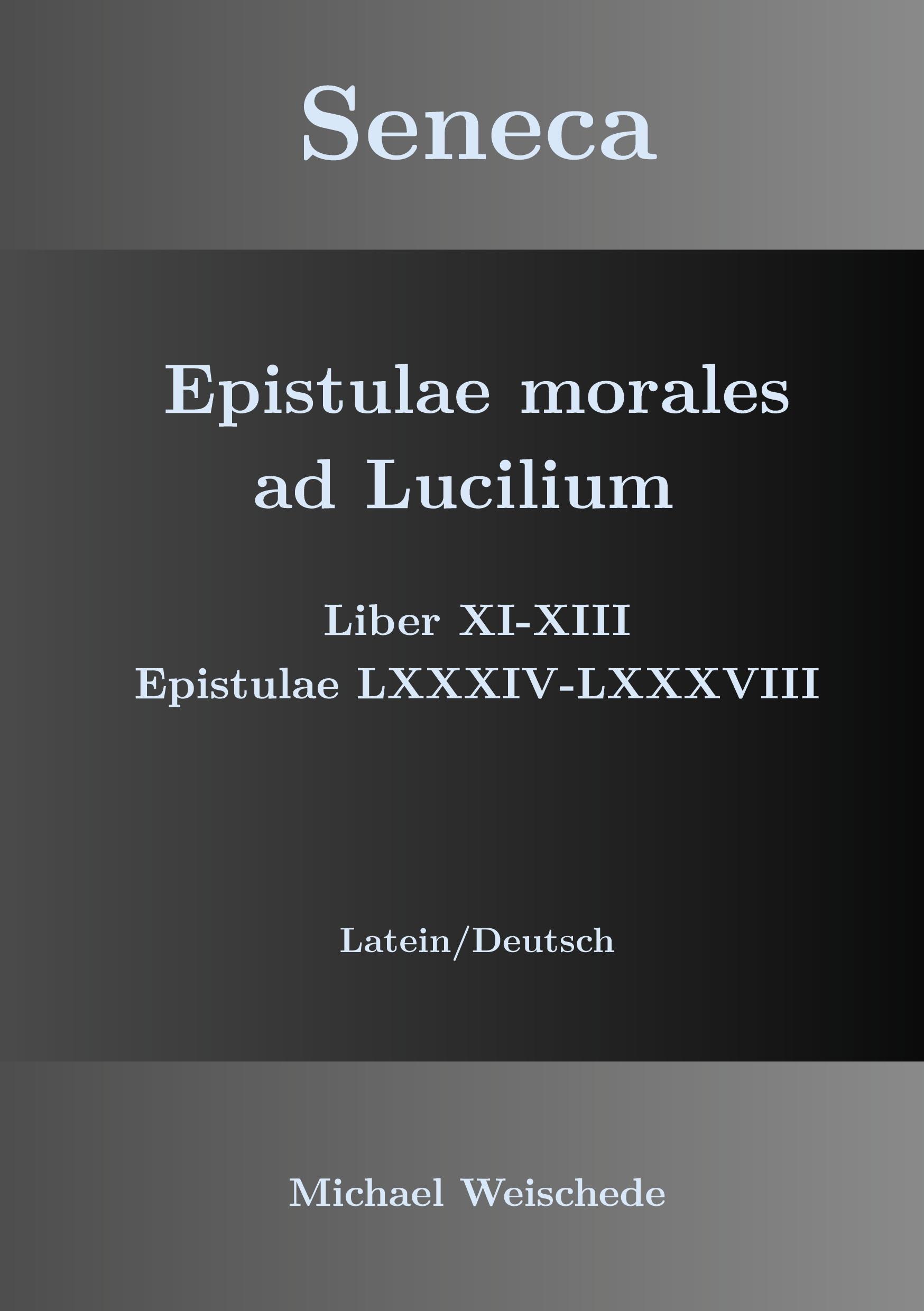 Cover: 9783734726675 | Seneca - Epistulae morales ad Lucilium - Liber XI-XIII Epistulae...
