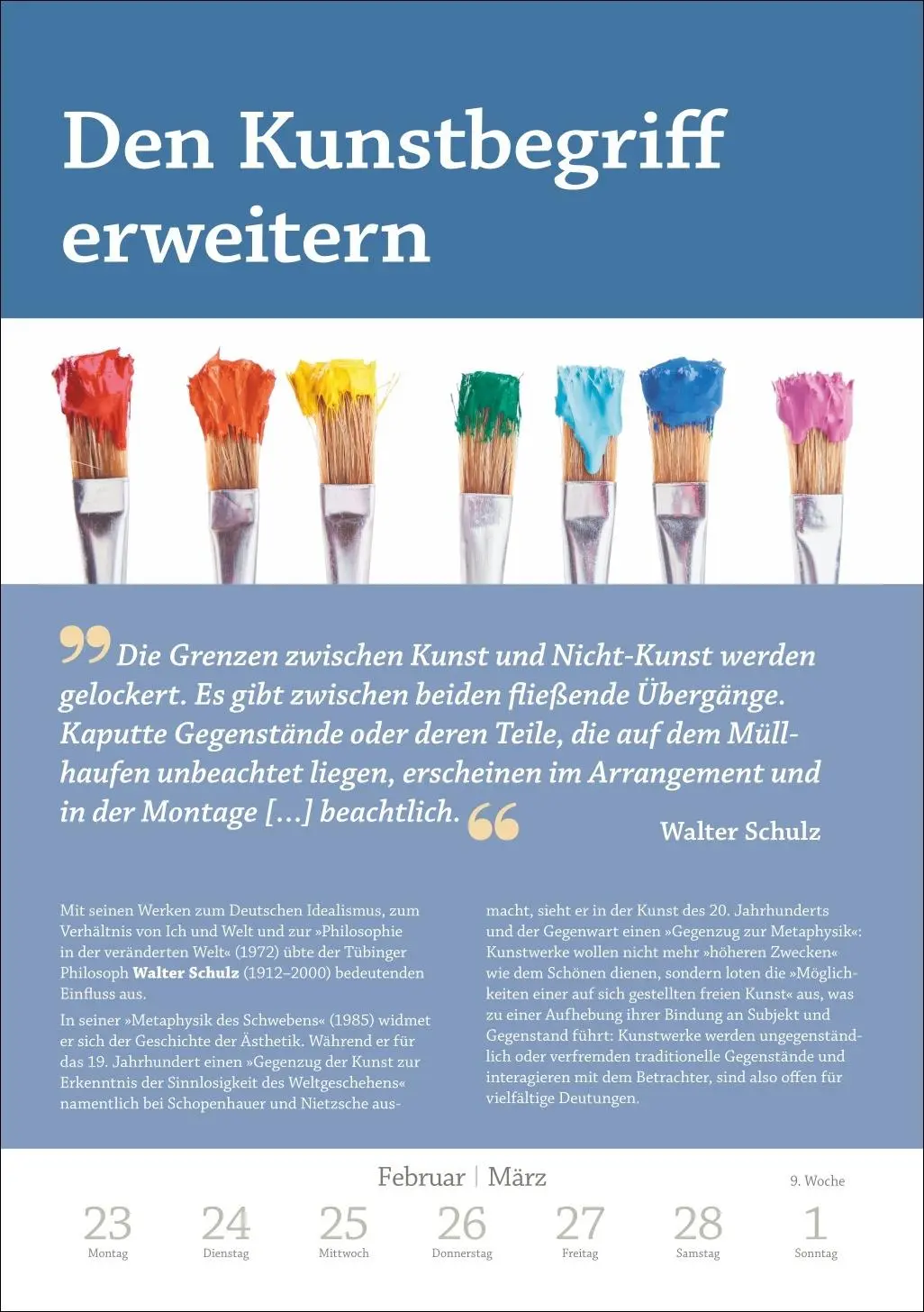 Bild: 9783840036675 | DIE ZEIT Philosophie Wochen-Kulturkalender 2026 - 53 Denkanstöße...