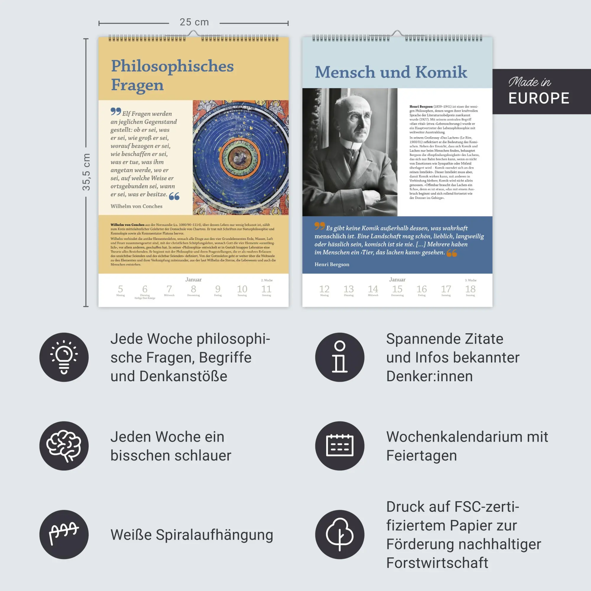Bild: 9783840036675 | DIE ZEIT Philosophie Wochen-Kulturkalender 2026 - 53 Denkanstöße...