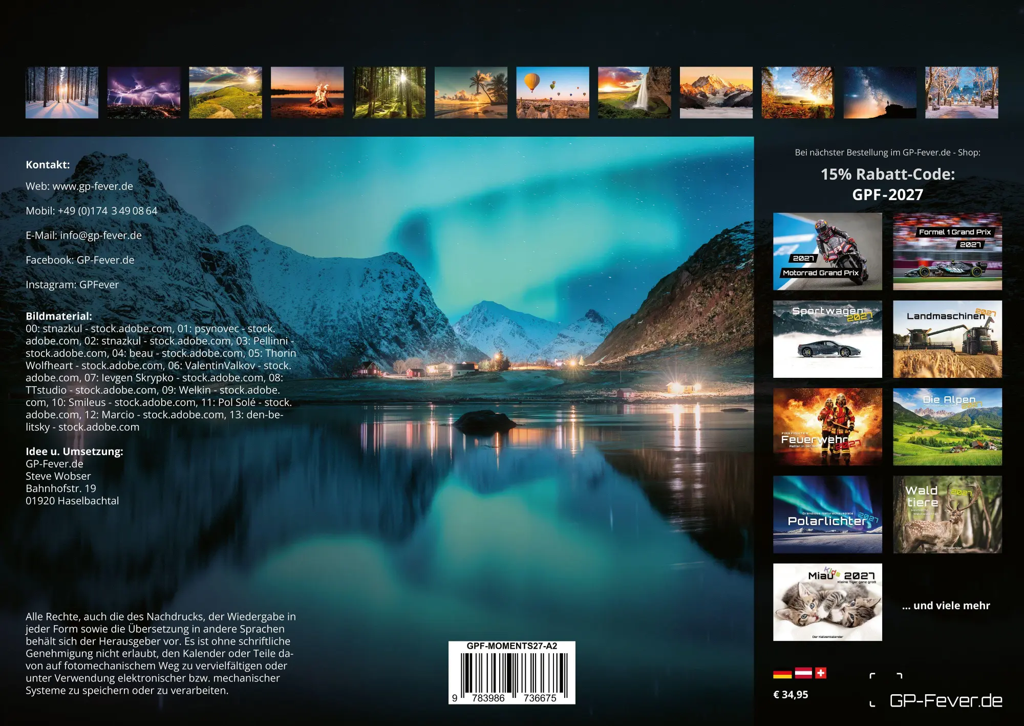 Bild: 9783986736675 | Moments - wundervolle Momentaufnahmen - 2027 - Kalender DIN A2 | de