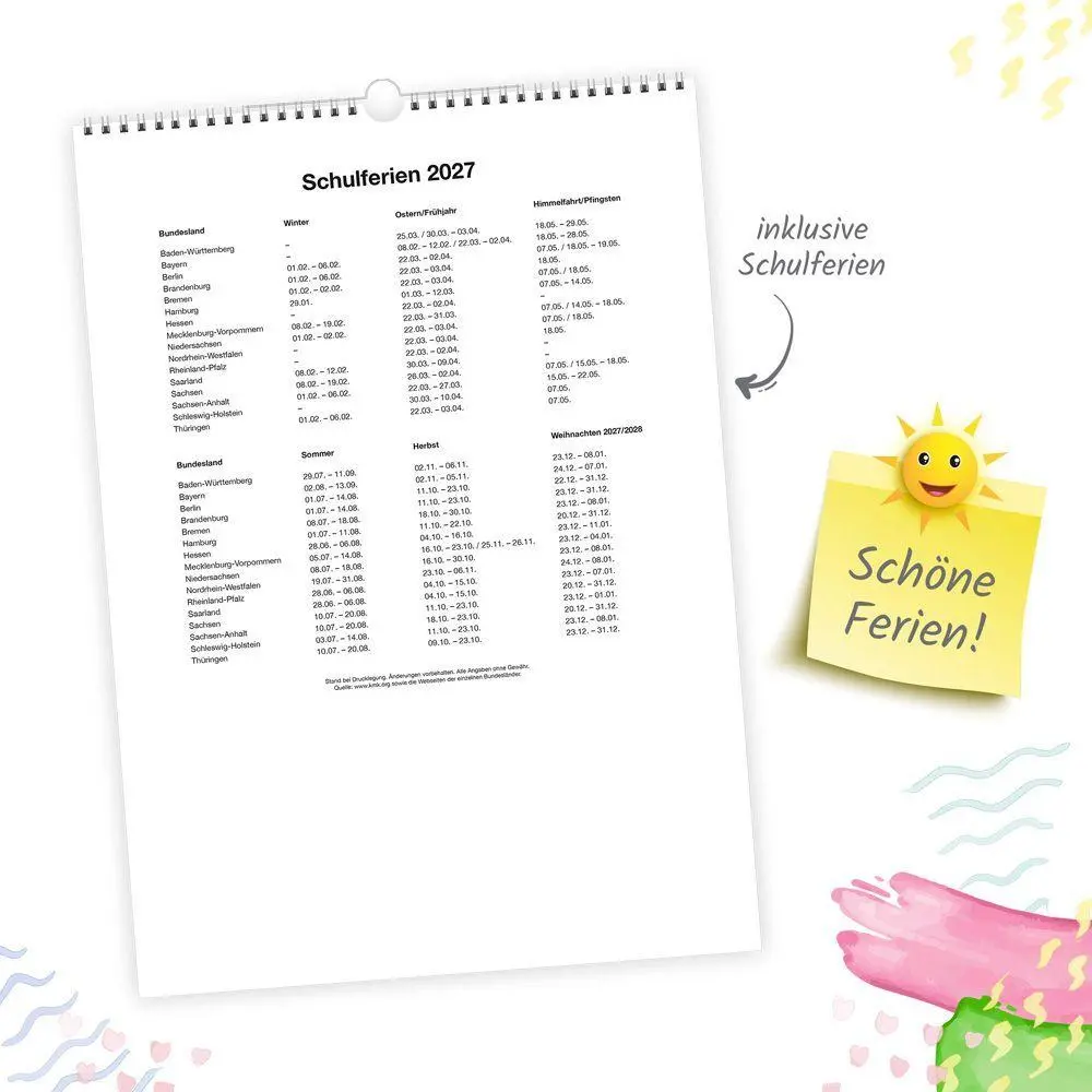 Bild: 9783988026675 | TRÖTSCH - Großbildkalender XL Familienplaner 2027 mit 6 Spalten | KG